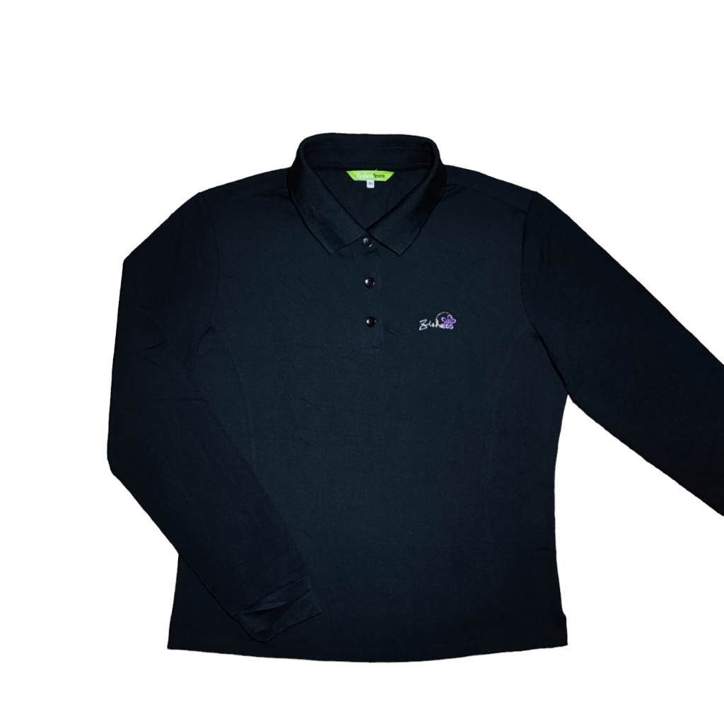 Kaos Polo Dry Wanita ZISHEN GOLF SPORTS Size M Hitam Branded Preloved