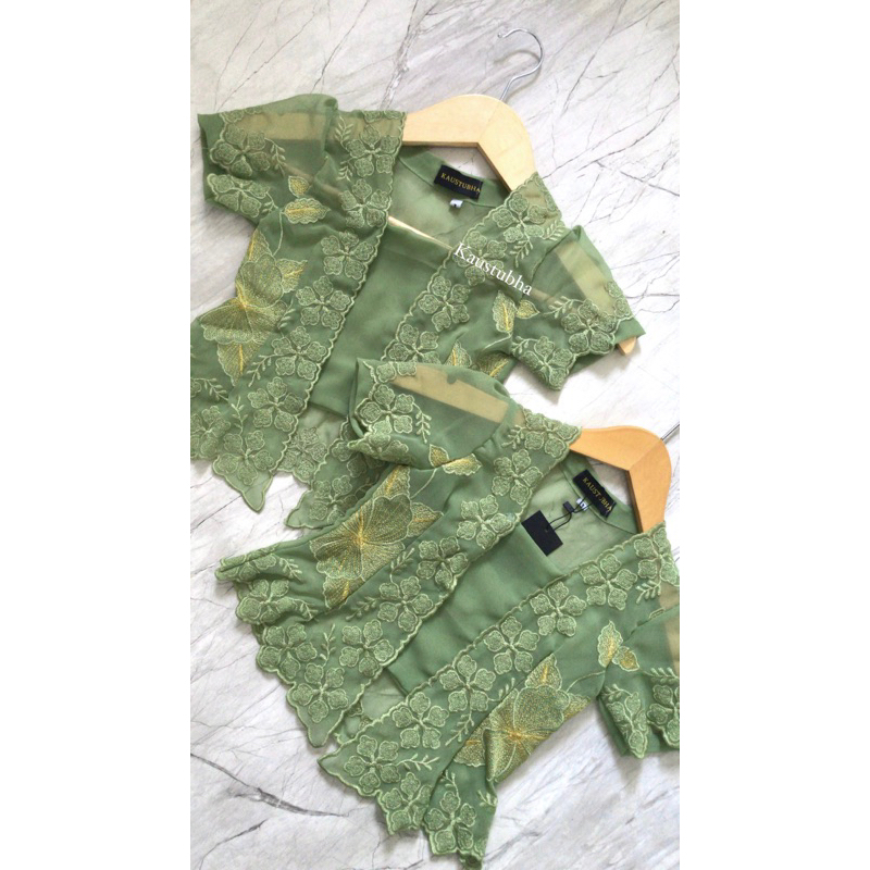 One Set Kebaya Bordir Modern Jadi untuk Anak Bayi Perempuan Kecil Bali Motif Terbaru Model Kutu Baru