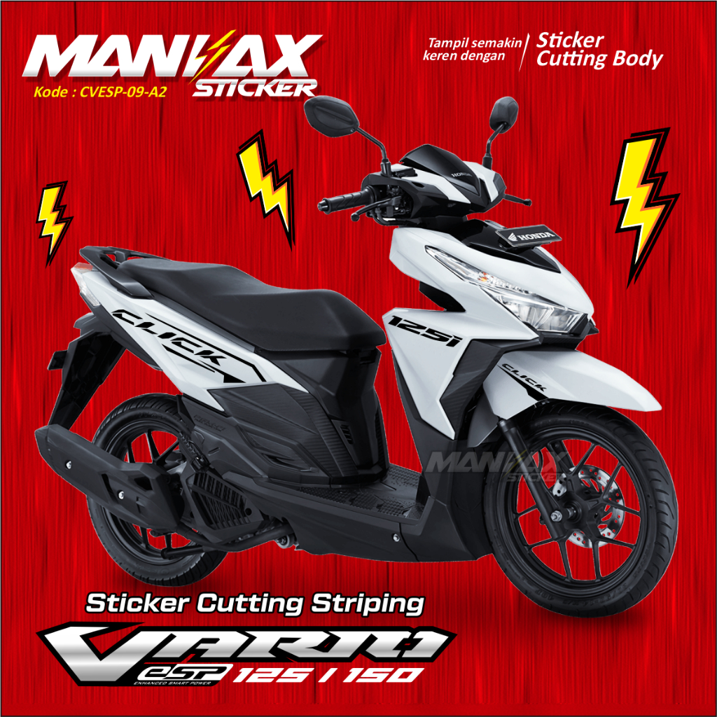 CUTTING STRIPING VARIASI VARIO 125-150 2017 LED CLICK SIMPLE STIKER CLICK STRIPING CLICK STIKER VARI