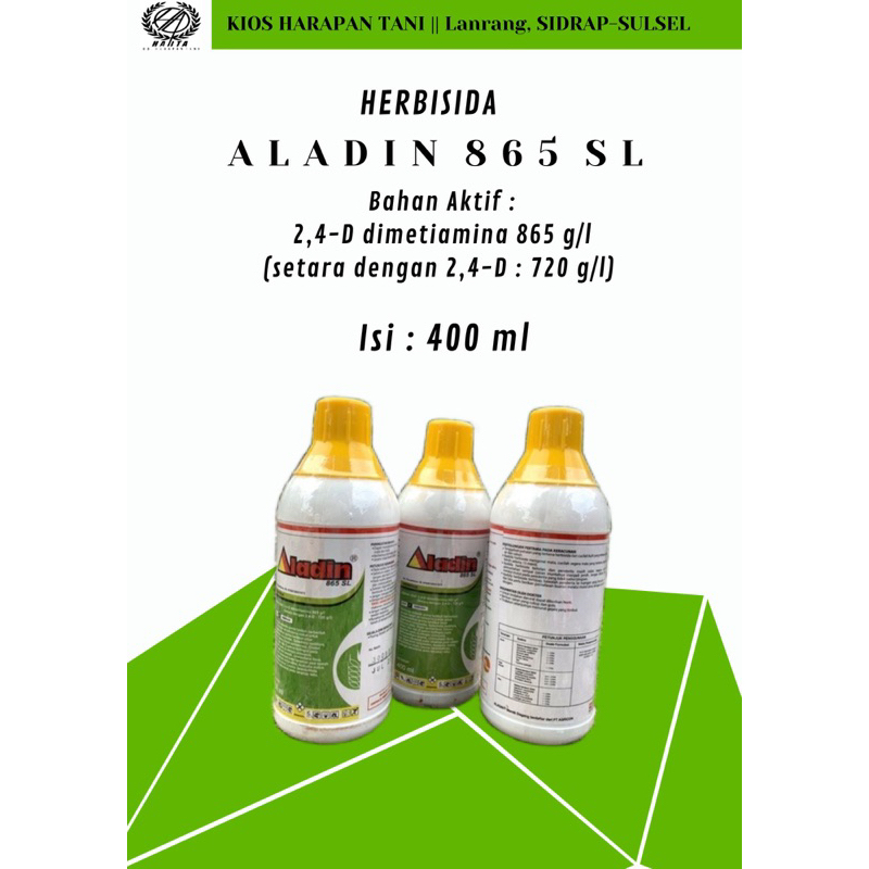 (Herbisida/Racun Rumput Berdaun Sempit & Lebar) ALADIN 865 SL 400 ml