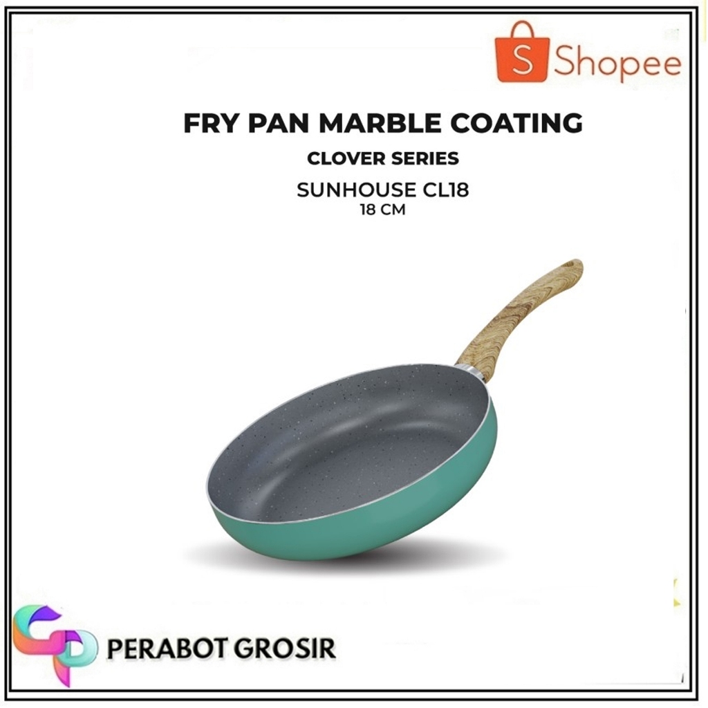 Clover Marble Fry Pan Sunhouse 18 cm CL18