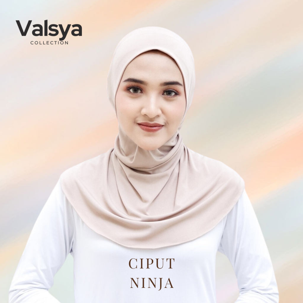 Hijab Ciput Ninja Resleting Premium Antem Jersey / Valsya - Jilbab Ciput Ninja Resleting Premium Ant