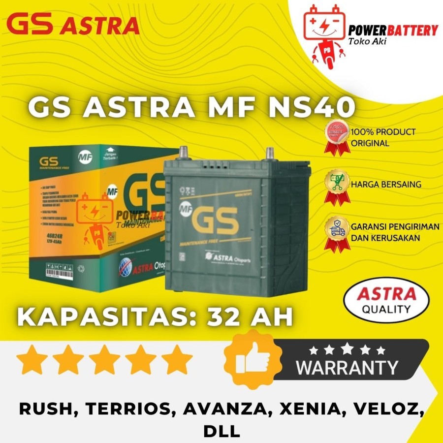 Aki Mobil GS Astra MF Rush Terios Avanza Xenia Veloz Luxio
