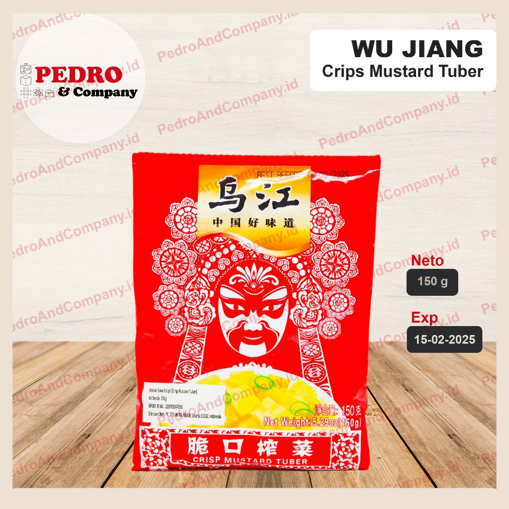 

Wu Jiang topeng crisp mustard tuber 150 gram Hijau asinan sawi krispi