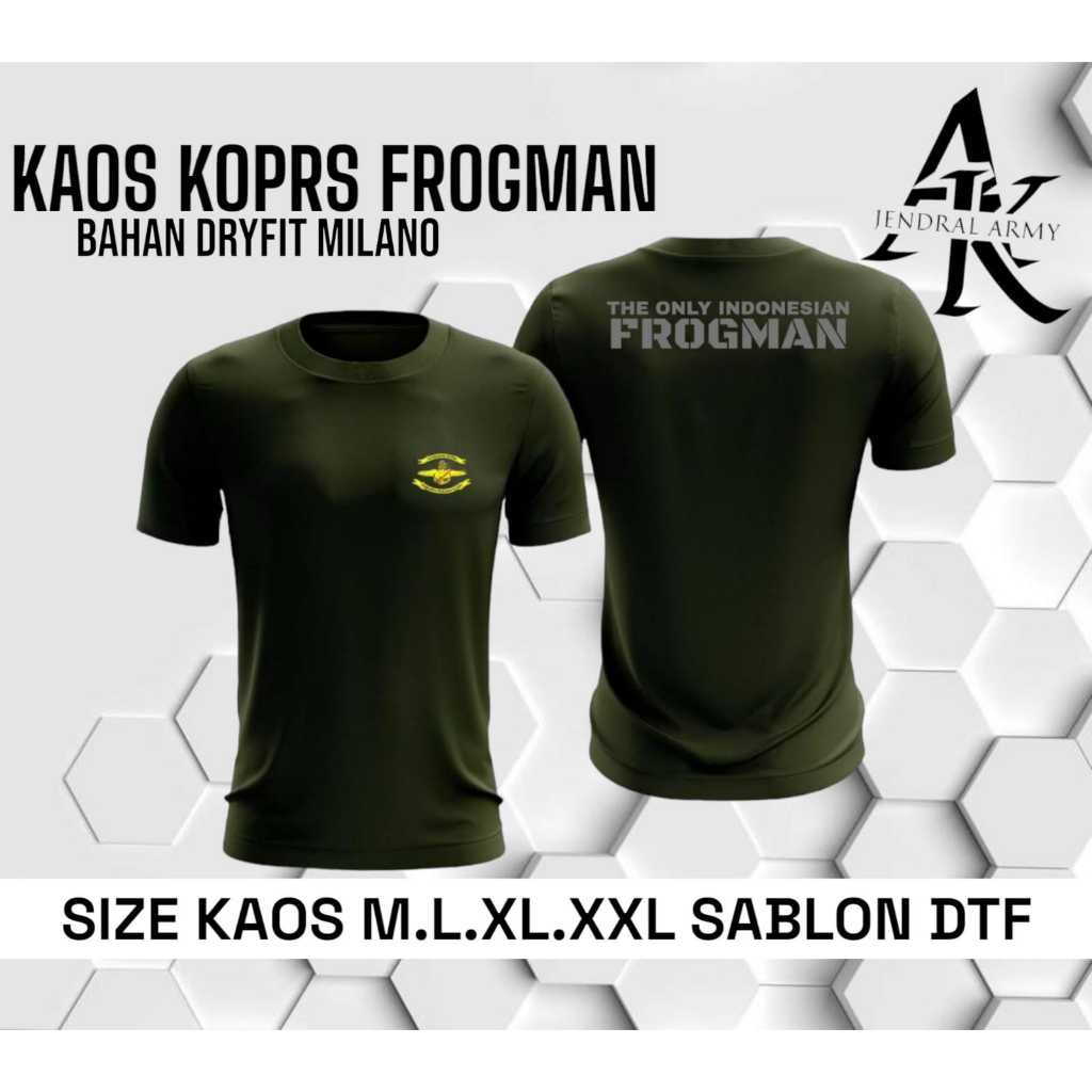 Kaos Jersey FROGMAN Kopaska Terbaru / bahan DRYFIT MILANO