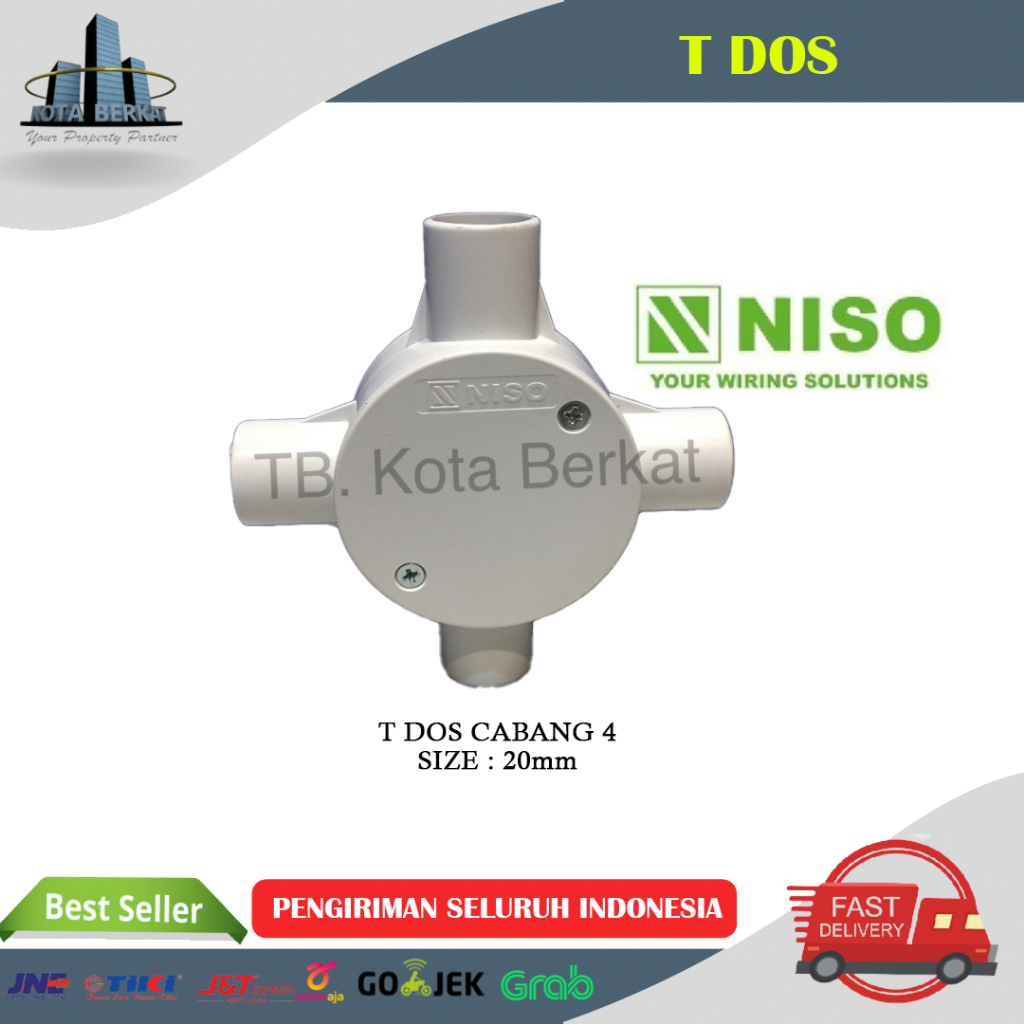 T DOS CABANG / SAMBUNGAN PIPA LISTRIK / PIPA CONDUIT