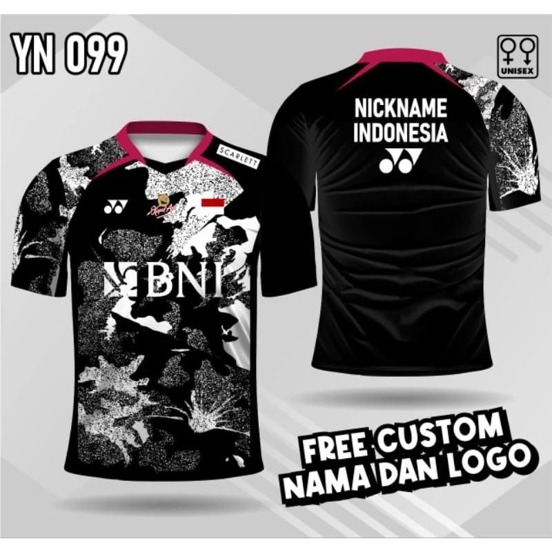 jersey badminton bwf baju bulu tangkis bwf free custom nama