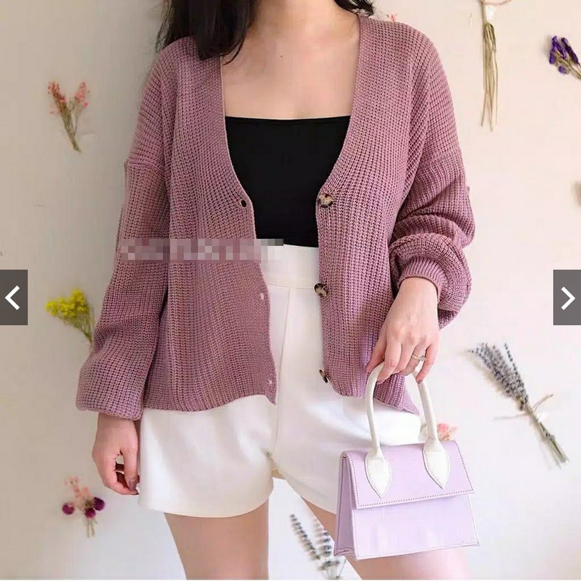 RAJUTJAKARTA VINA KNITTED CARDIGAN RAJUT / CARDI FISTA RAJUT PREMIUM HQ