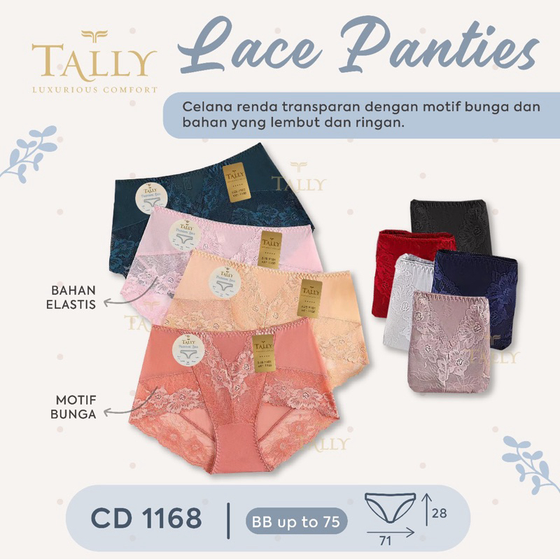 CD | Celana dalam Bigsize Brukat / Lace TALLY 1168 Freesize