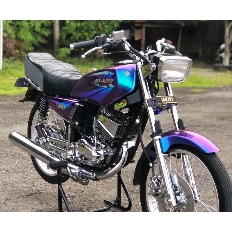 Striping lis sticker standar ORI yamaha rx king 2002 ungu biru stiker rx king ungu biru 2002