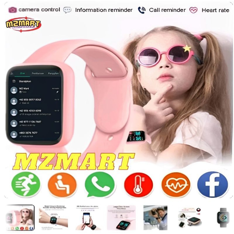 Jam Tangan Hp Pintar Android Digital Smartwatch Imo Anak Pria Wanita Dewasa Sport Bluetooth Notif Wh