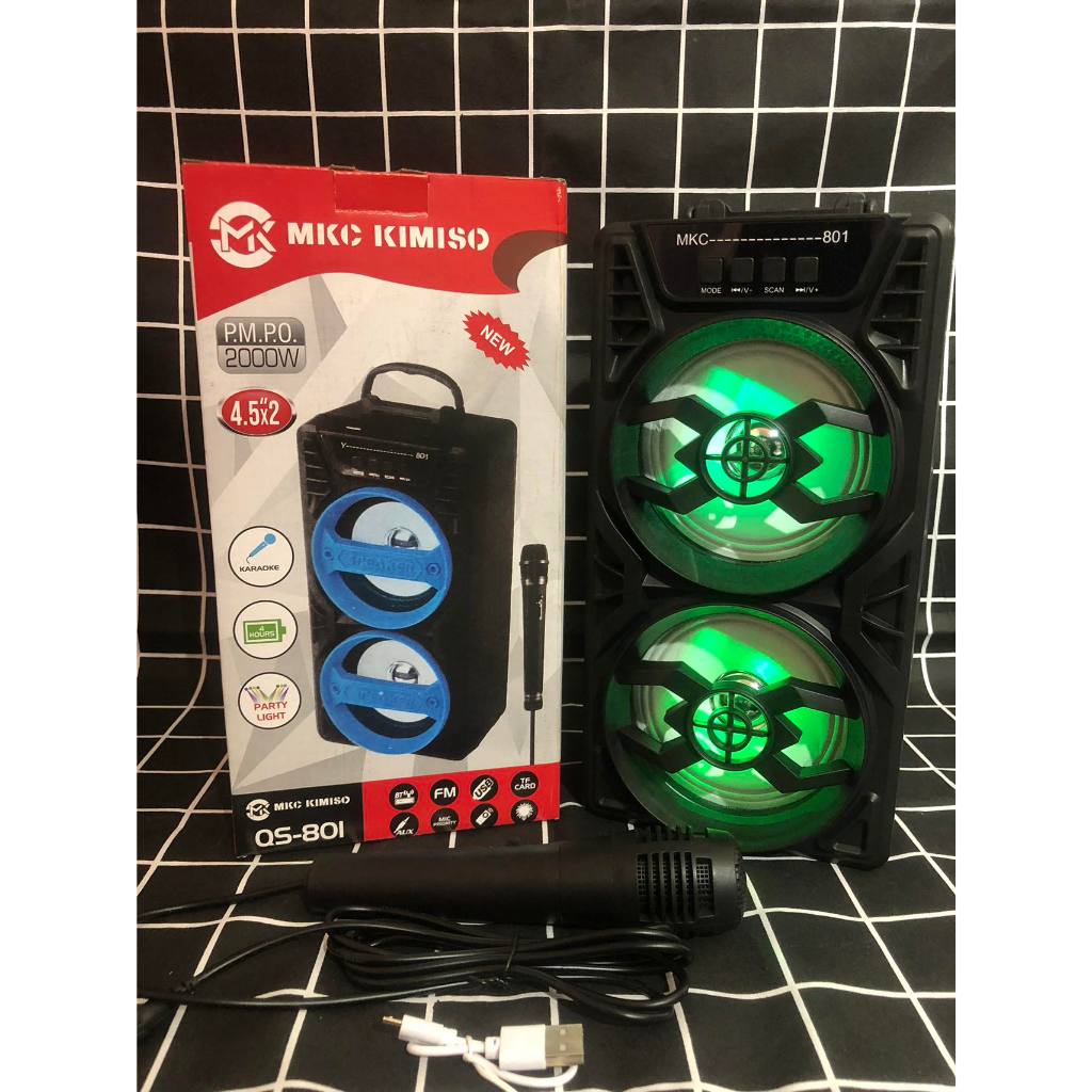 【COD】 Speaker Spk  Bluetooth Y801 Portable Free Mic Karaoke Super Bass Speaker Aktif *