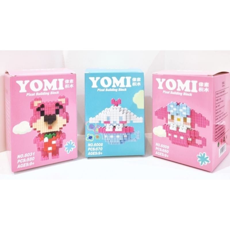 Lego Bricks Sanrio Jumbo / Pixel Building Block / Mainan Balok Sanrio Lucu / Nano Block Lotso