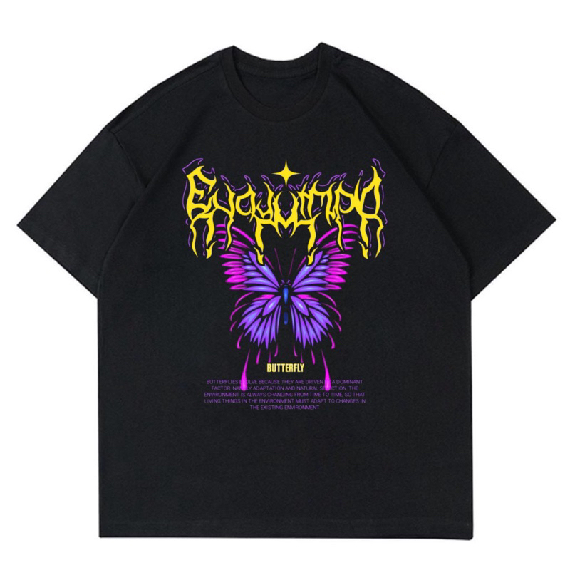 KAOS BUTTERFLY VINTAGE | T-SHIRT BAJU GAMBAR BUTTERFLY | KAOS BUTTERFLY
