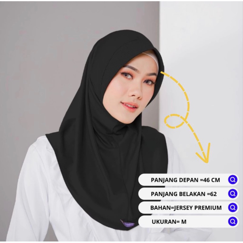 HIJAB SPORT HAMIDAH HIJAB BERGO INSTAN HIJAB KENAN PREMIUM ukuran M