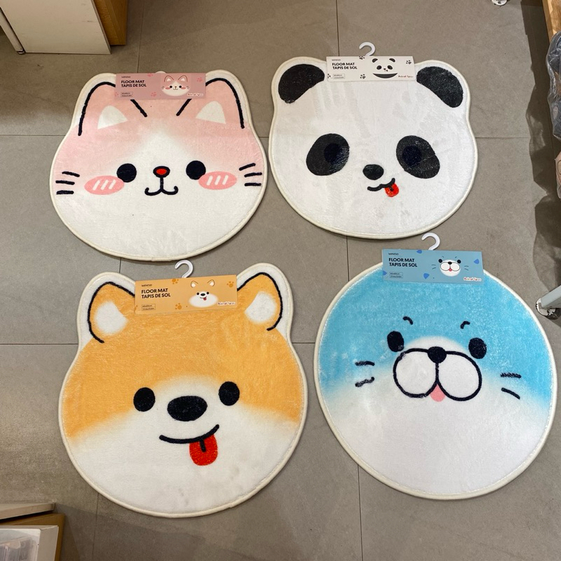 MINISO Animal faces collection floor met size 60*60 MINISO / keset kamar ruang tamu / keset jumbo ke