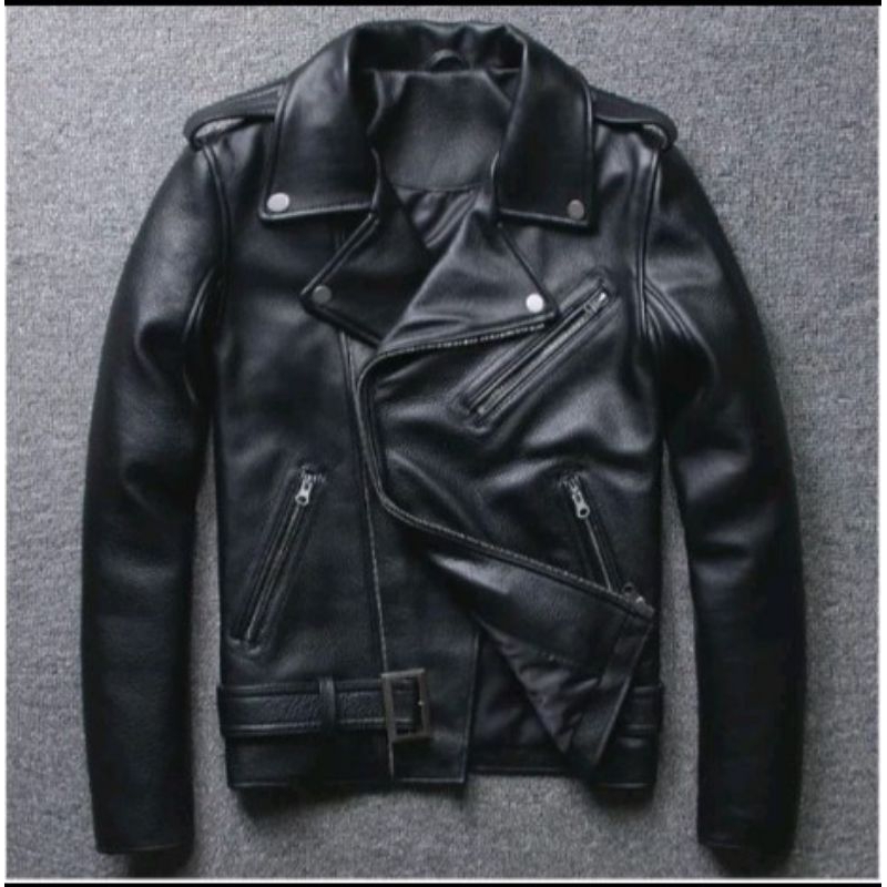 Jaket kulit pria model Ramones jaket kulit Ramones the changcuters