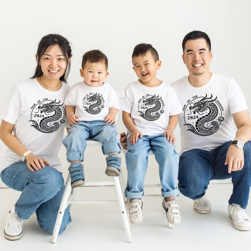 DRAGON LIST- KAOS IMLEK NAGA DRAGON CHONGSAM  DRESS KAOS FAMILY KELUARGA SANGJIT PREWED PRIA ANAK KI