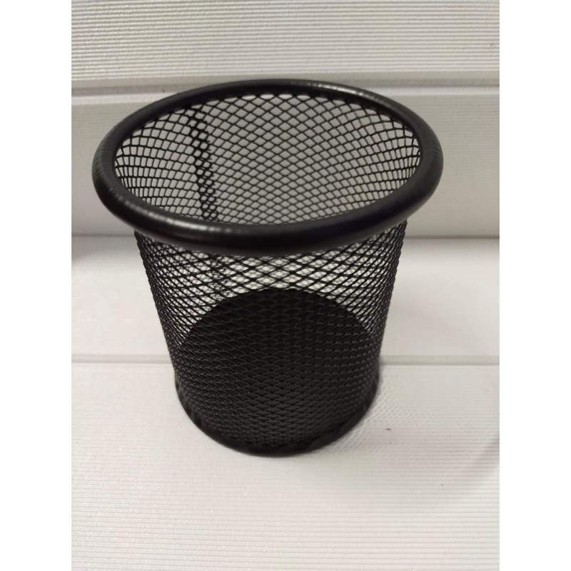 

tempat pensil besi kotak bulat stainless steel hitam