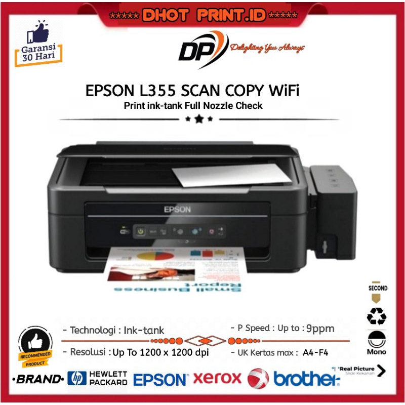 Printer Epson L355 Print Copy Scan Wireless