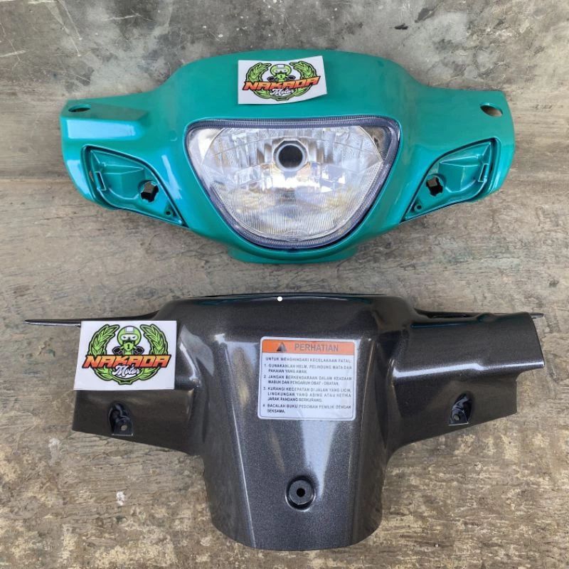 Batok kepala depan shogun 110 new cover kepala set shogun 110 new warna hijau