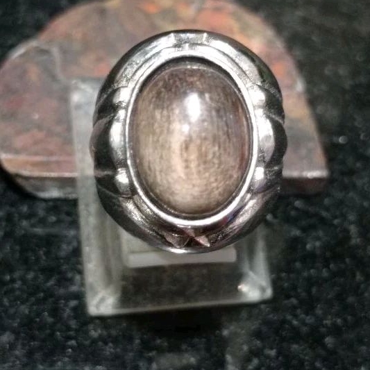 Cincin batu akik natural fosil kayu stigi setigi laut sakral