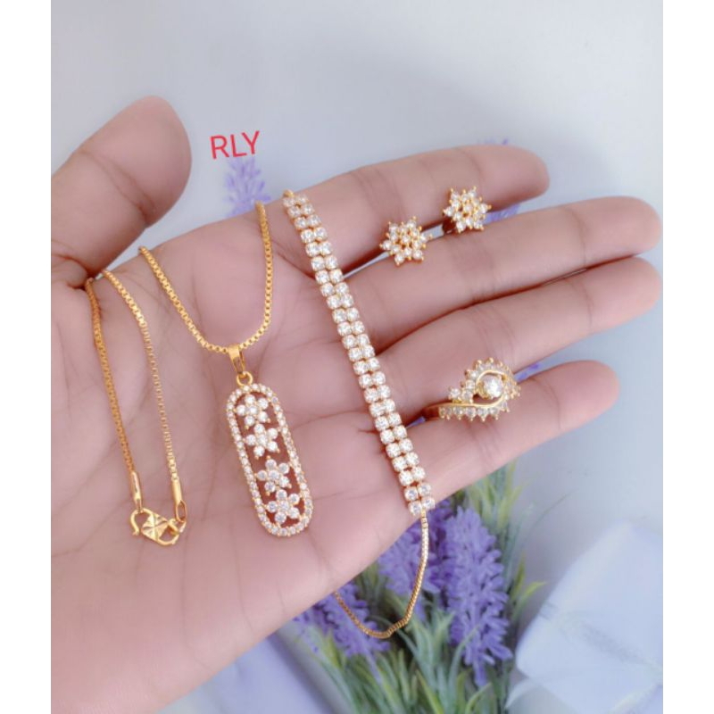 Set perhiasan lapis emas YXY CD.A