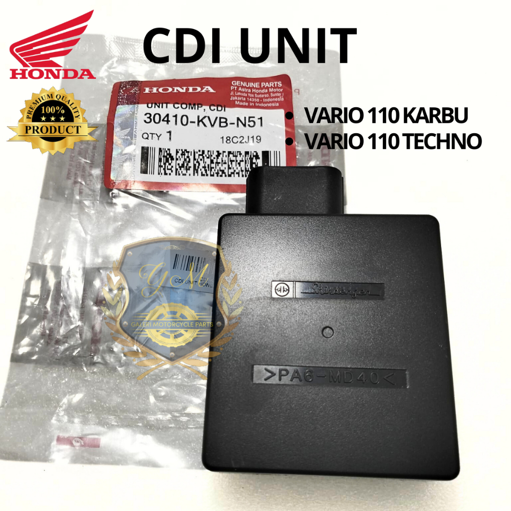 ORIGINAL CDI UNIT COMP HONDA KVB VARIO 110 LAMA OLD KARBU VARIO110 TECHNO CBS PARIO TEKNO TECNO KUAL