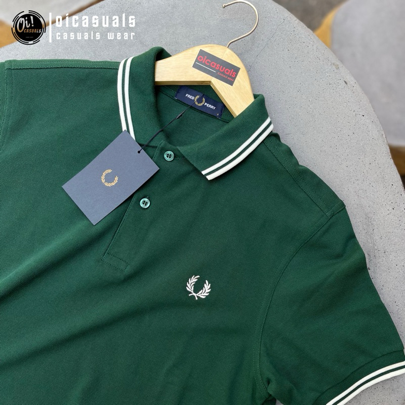 FRED PERRY POLO SHIRT TWIN TIPPED - IVY (GREEN)