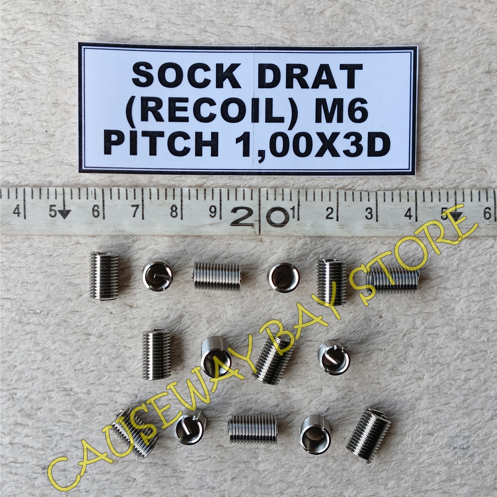 SOCK DRAT (RECOIL) M6 PITCH 1,00 X 3D