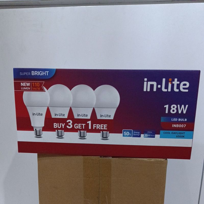 [COD] LED Bulb In-Lite 18 Watt Paket Balon Lampu LED