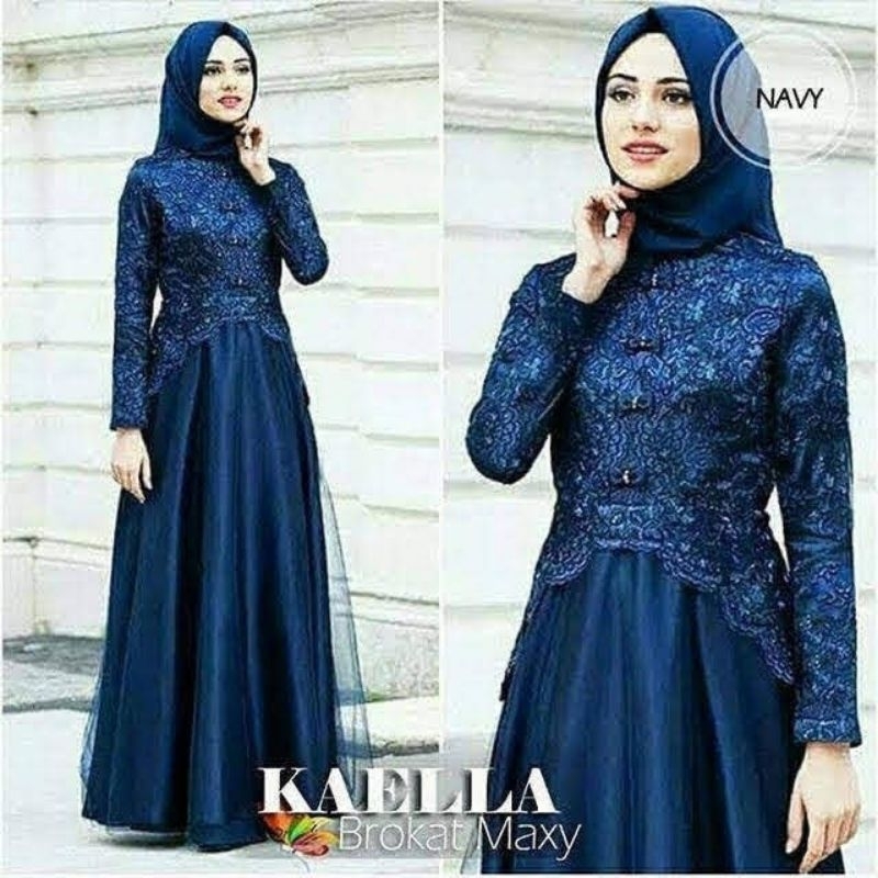 FLASH SALE GAMIS BRUKAT MAXY KAELLA PREMIUM SYARI KONDANGAN JUMBO ELEGAN