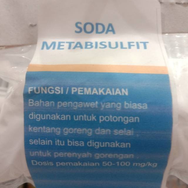 

Soda metabisulfit perenyah gorengan, perenyah kripik, pengawet kentang