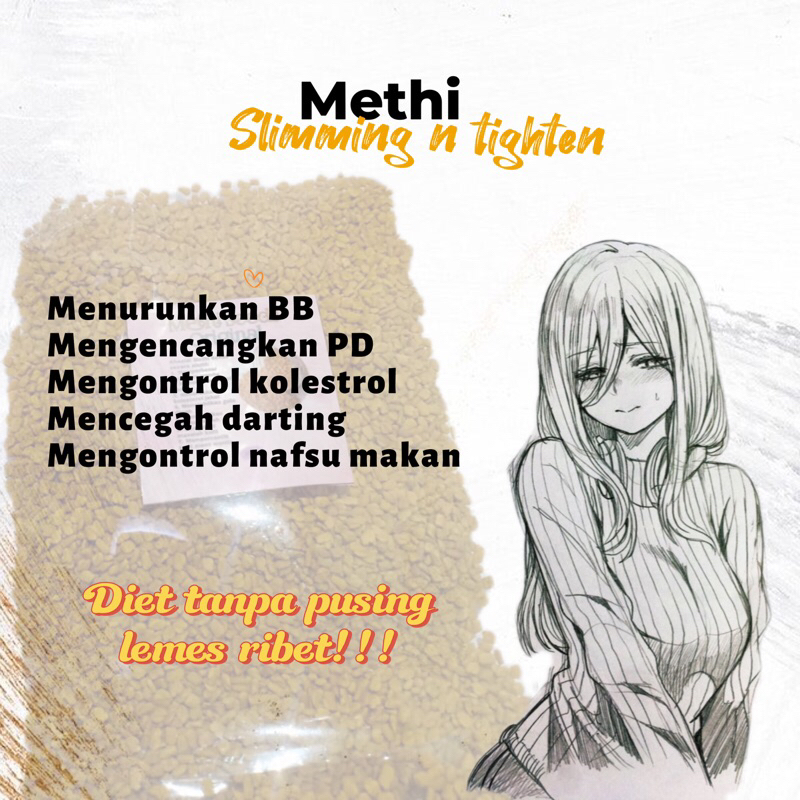 METHI SEEDS /PEMBESAR PAYUDARA DAN PELANGSING ALAMI/ METHI SEEDS ORIGINAL / FENUGREEK