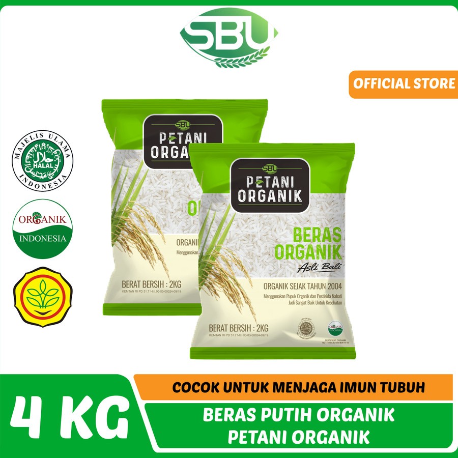 

Petani Organic Rice Beras Petani Organik Beras Putih (White Rice) paket 2 x 2kg