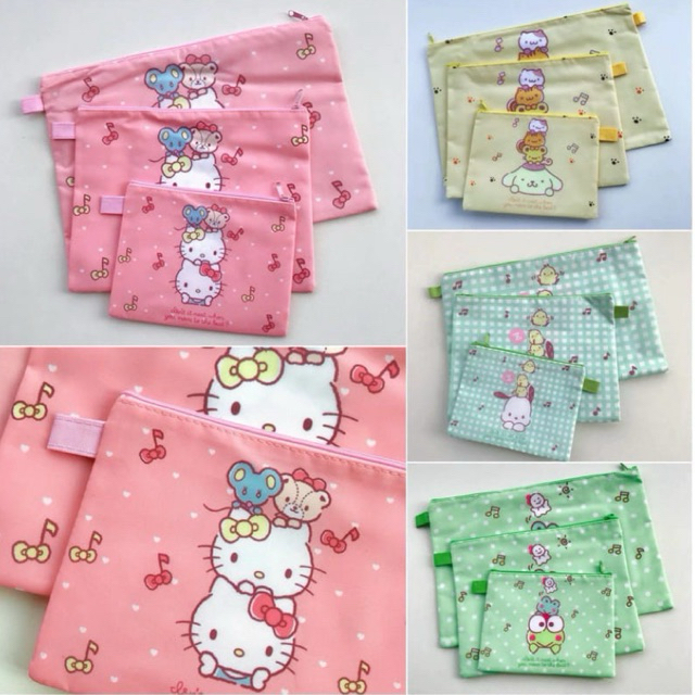 

Kawaii Sanrio Multifunction Bag Set Folder Bag Organizer with Zipper