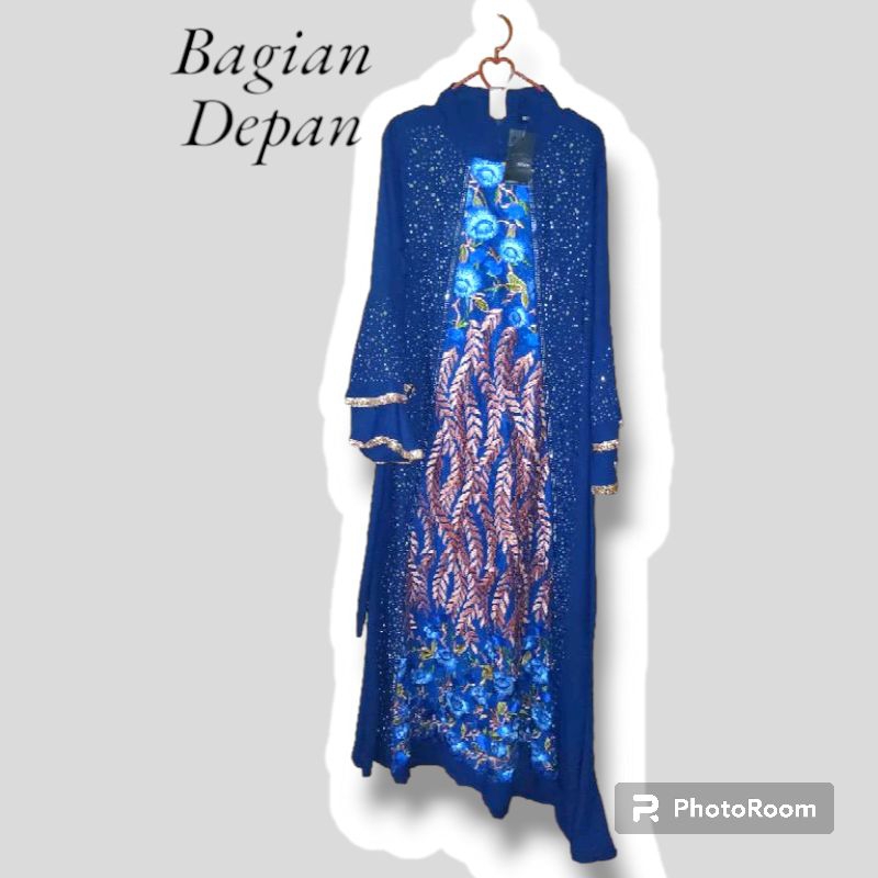 Baju Gamis Navy Kondangan Pesta Mewah