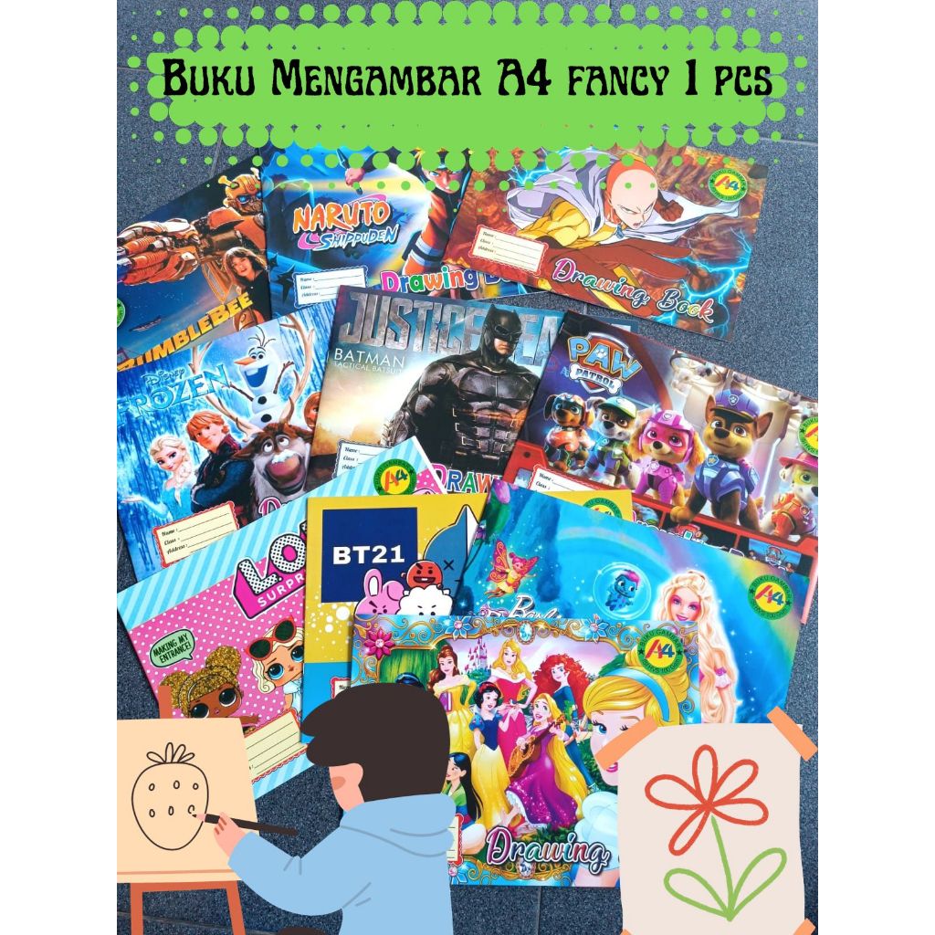 

BUKU GAMBAR BESAR UKURAN A4 MEREK FANCY 6 LEMBAR 1 PCS