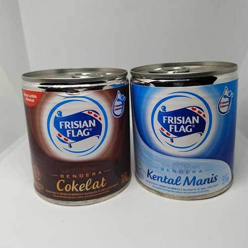 

Frisian Flag Susu Bendera Kaleng Putih / Coklat 370g [1dus/48pcs]