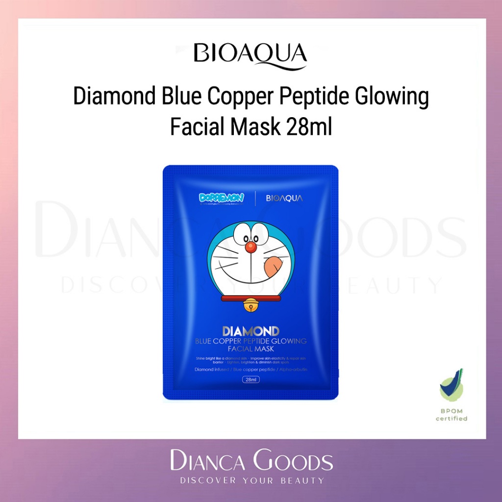 BIOAQUA Diamond Blue Copper Peptide Glowing Facial Mask 28ml - Dianca Goods BKL