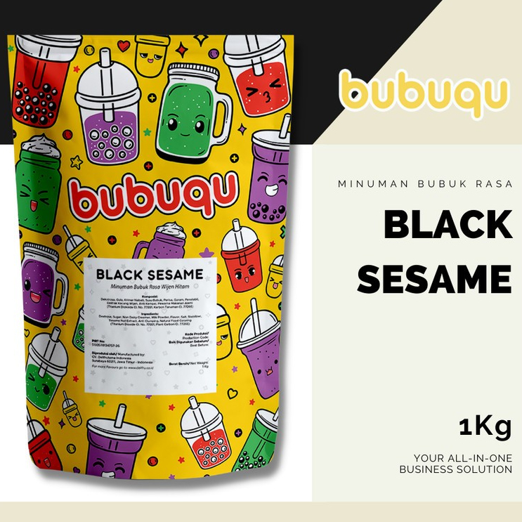 

Bubuqu Powder Drink Black Sesame - Bubuk Minuman Wijen Hitam 1 Kg