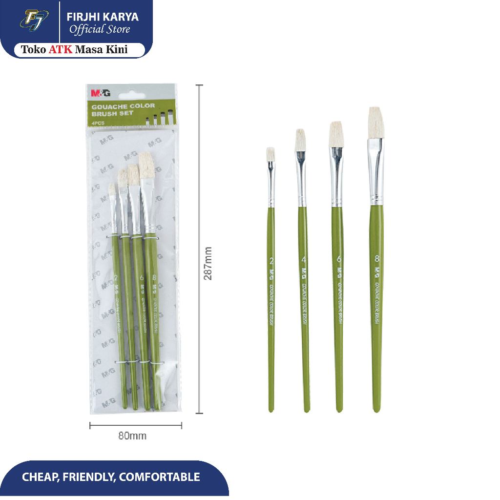 

Guoache Paint Brush Set 4pcs - M&G