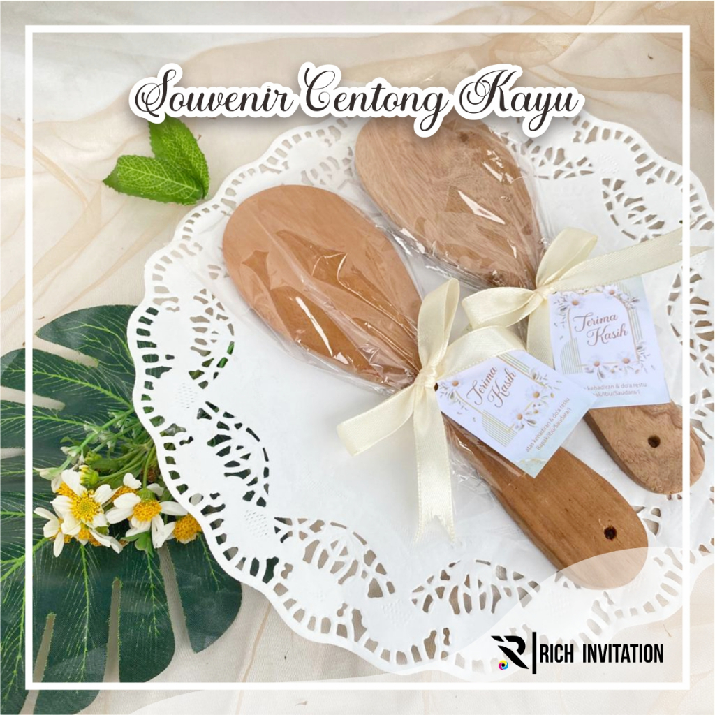 SOUVENIR PERNIKAHAN CENTONG KAYU - SOUVENIR CENTONG KAYU AESTHETIC