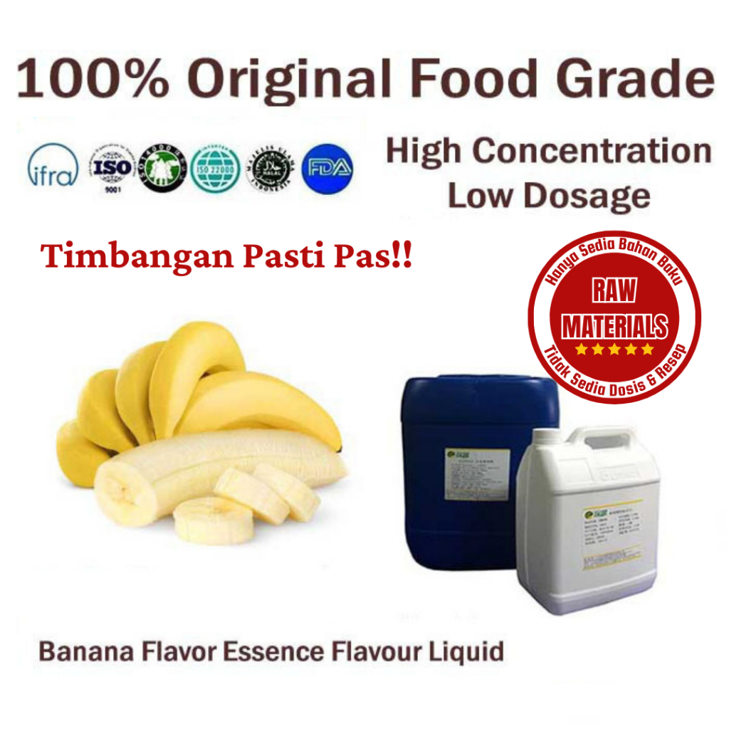 Perisa Perasa Pisang Essence Banana Flavour Pisang Flavor 50gram For Food Or DIY Liquid Vapor Vape /
