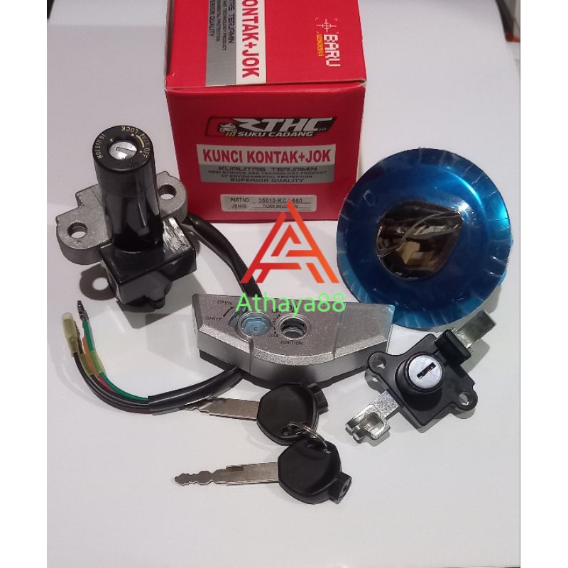 KUNCI KONTAK ASSY SET+TUTUP TANGKI HONDA TIGER NEW,TIGER 2000
