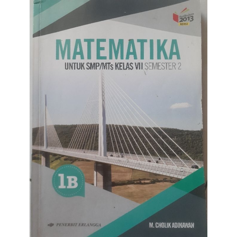 Buku Matematika kelas 7 SMP Erlangga semester 2 bekas
