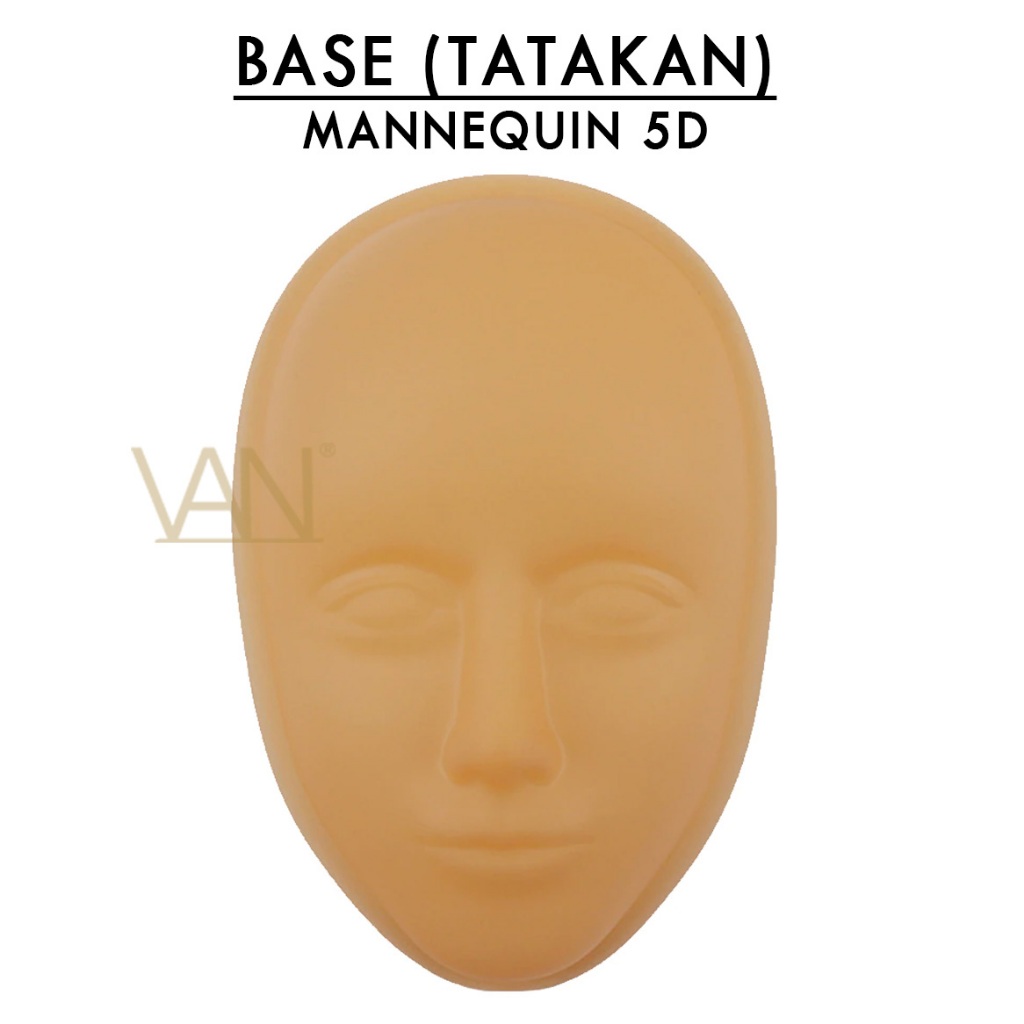 BASE Manekin Kepala Bahan Silikon 5D Untuk Latihan Tato Alis Bibir Eyeliner Wajah