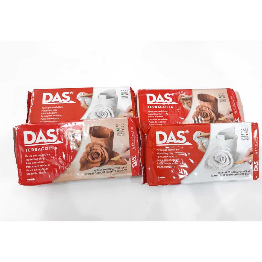 DAS Modelling Clay / Tanah Liat 1/2 kg/1kg White / Brown