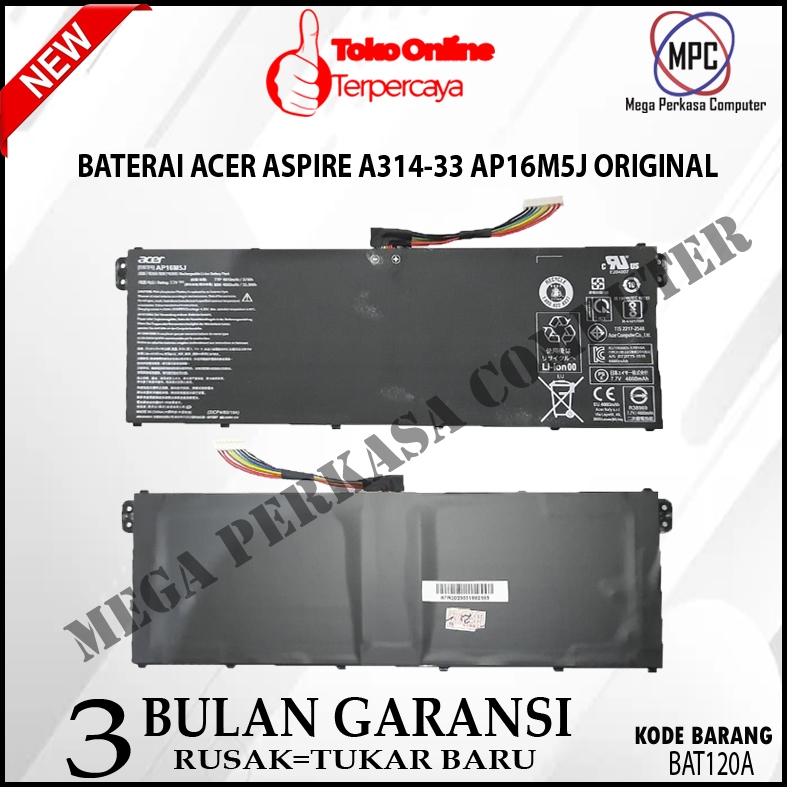 Baterai Batere ACER A314-31 A314-32 A314-33 AP16M5J Original