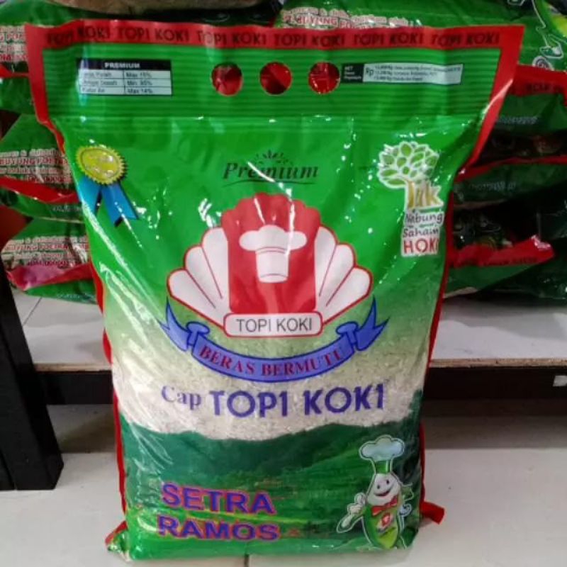 

Beras Cap Topi Koki Sentra Ramos dan Beras Hoki 5Kg